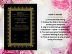 Luxury Nikkah Contract, Digital Printable Personalised Customised Nikkah Certificate, Custom Nikah Nama, Islamic Wedding Contract. NN227