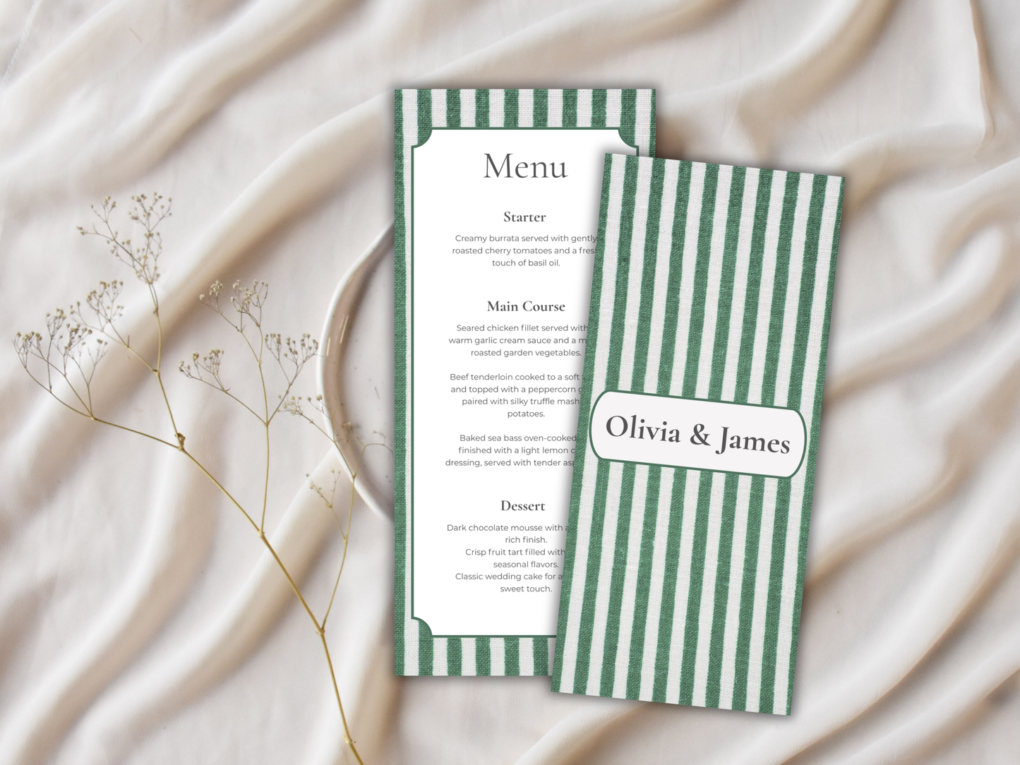 Wedding Menu Template . WI217