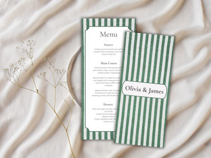 Wedding Menu Template . WI217