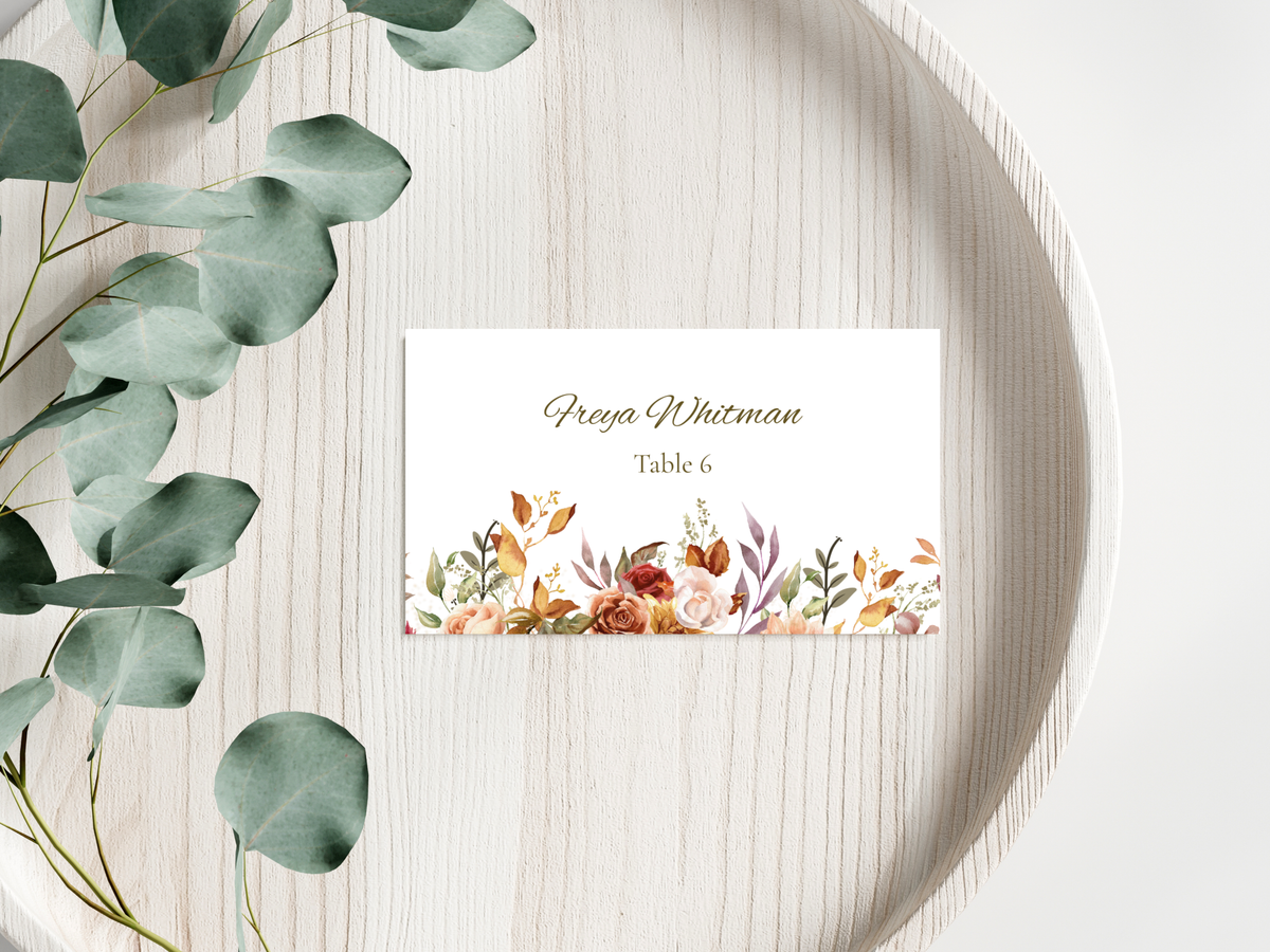 Wedding Menu Card Template, Table Card. WI195