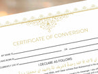 Conversion Certificate, Muslim Conversion Certificate, Shahada Certificate, Convert Certificate, Editable, Printable, Instant Download. CC2