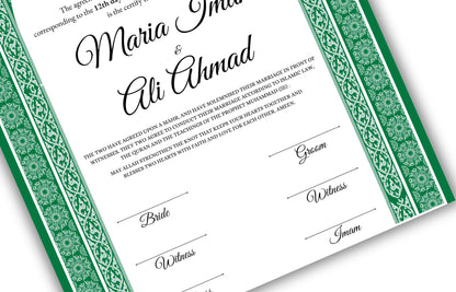 Digital Nikahnama | Marriage Certificate | Nikkah nama | Islamic | Nikkah Contract Template | Wedding Gift | Calligraphy| NN132