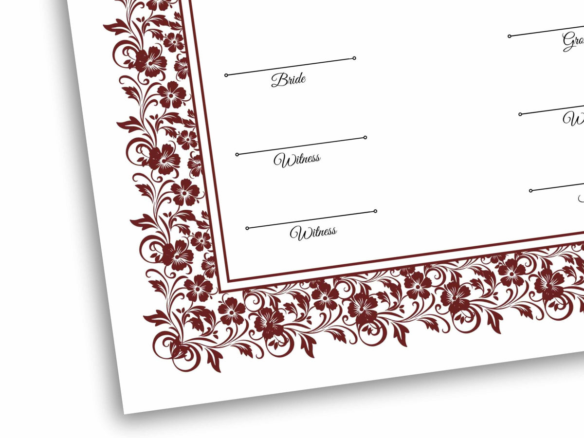 Nikkah Certificate Digital Download Personalised, A4, A3, Template, Editable, Nikkah Nama, Nikkah Contract, 273 Muslim Contract.