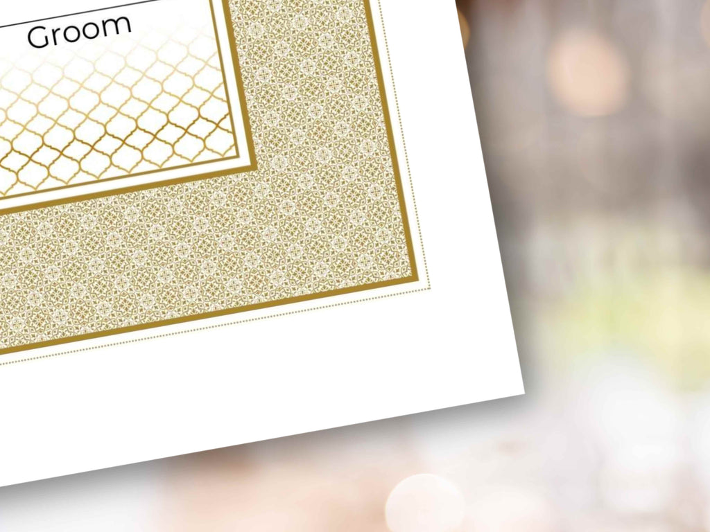 Nikkah Certificate Digital Download Personalised, A4, A3, Template, Editable, Nikkah Nama, Nikkah Contract, Muslim Contract. NN286
