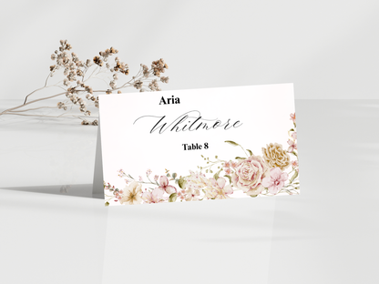 Luxury Floral Wedding invitation Bundle, Editable Canva Template, Details, RVSP, Instant Download MTC397