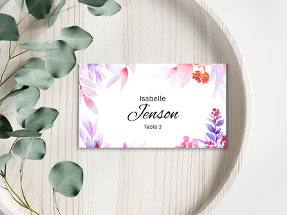 Wedding Menu Template, Thank You Card, Place Card. WI202