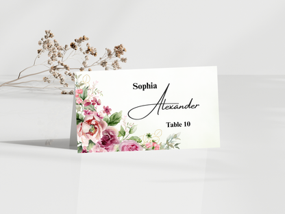 Floral Wedding Invitation Suite, RSVP, Details, Menu & Thank You Card, Bottle label, Digital Download MTC413