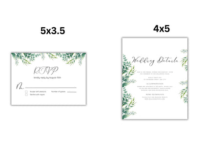 Wedding Invitation Template, Printable Wedding Invitation, Wedding Invitation, RSVP Invitation, Details, Wedding Invitation Bundle.