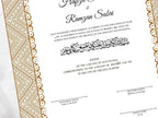 Muslim Nikkah Certificate Template, A3, A4. NN115