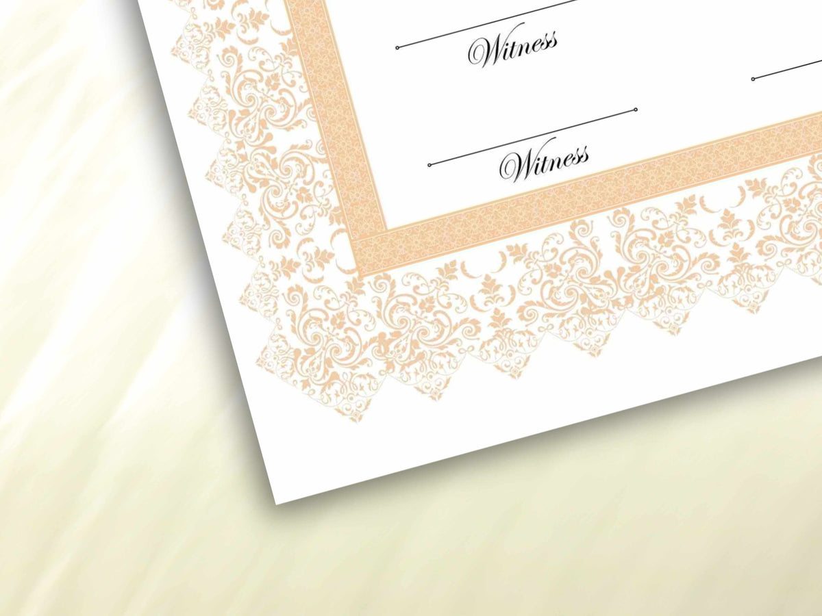 Nikkah Certificate Digital Download Personalised, A4, A3, Template, Editable, Brown Nikkah Nama, Nikkah Contract, Muslim Contract. NN288