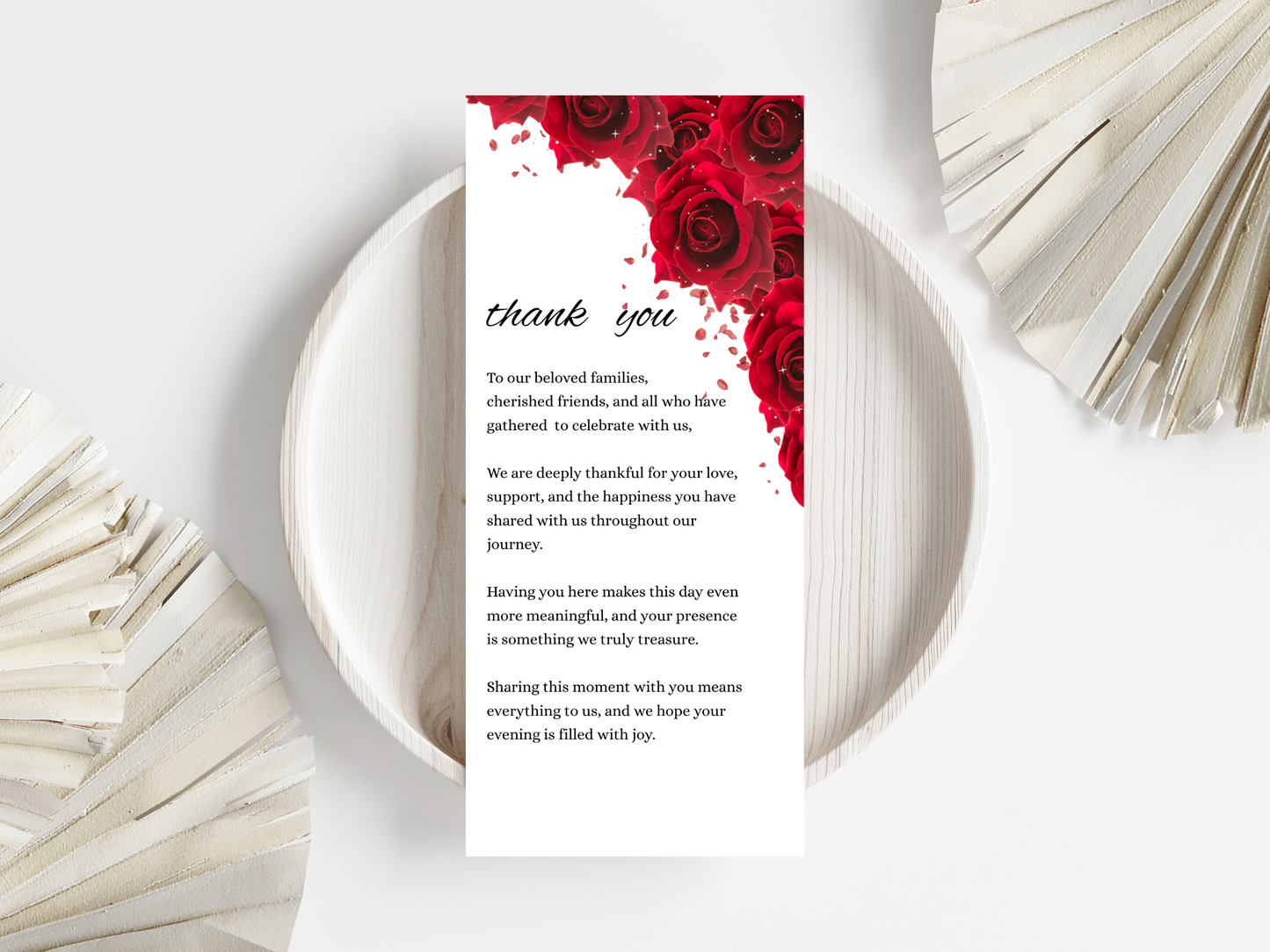 Wedding Thank you Card, Menu Card, Table Card. WI336