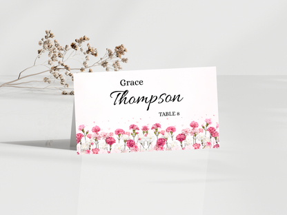 Elegant Carnation Reception Bundle, RSVP, Details, Thankyou, Menu, Digital Download MTC425