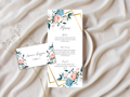Wedding Menu & Thank You Template | Editable Canva Place Card. WI208