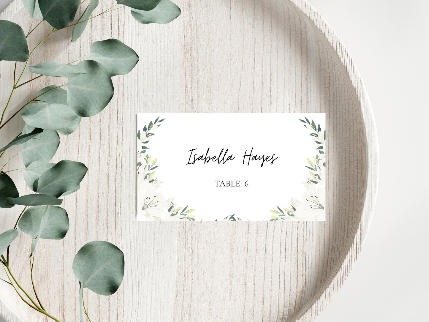 Wedding Menu & Thank You Card Template | Editable Printable Table Place Card. WI203