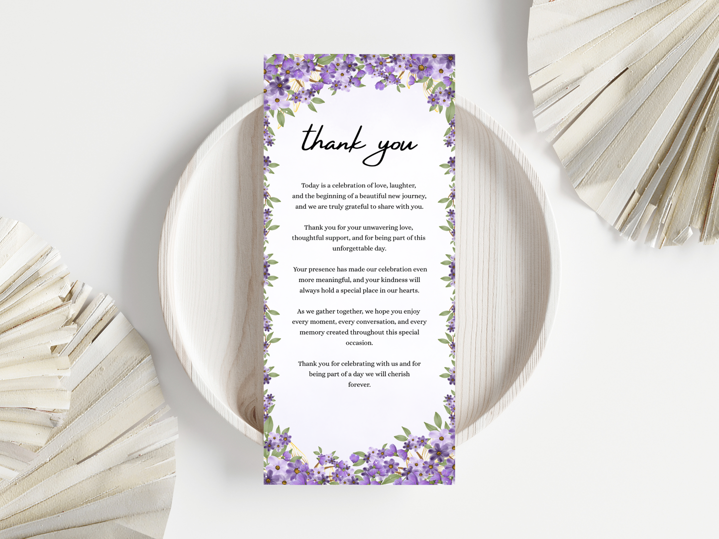 Wedding Menu Card, Table, Thank you, Editable Canva Template, Instant Download MTC408