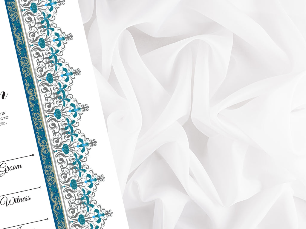 Nikkah Certificate Digital Download Personalised, A4, A3, Template, Editable, Nikkah Nama, Nikkah Contract, Muslim Contract. NN272