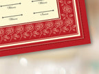 Rose Nikkah Certificate Template, Editable Nikkahnama, Printable Nikah Contract, Muslim Contract, Red Nikkah Islamic Marriage Contract.NN252