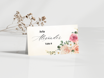 Luxury Floral Wedding invitation Bundle, Editable Canva Template, Details, RVSP, Instant Download MTC399