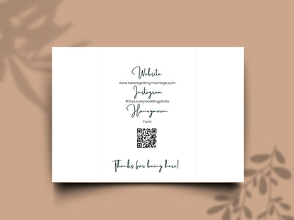 Wedding Itinerary Invitation Template | Modern Timeline Schedule Card | Printable Wedding Program | Minimalist Order of Events. WI147