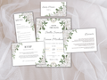 Wedding Invitation Bundle, RSVP, Thank You Card, Table Card, Menu Card, Reception Card, Details Card. WI244