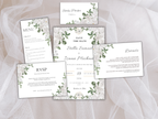 Wedding Invitation Bundle, RSVP, Thank You Card, Table Card, Menu Card, Reception Card, Details Card. WI244
