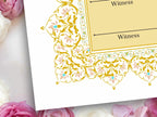 Premium Nikkah Contract , Custom Nikkah Nama | Islamic Wedding Contract, Digital, Printable Nikkah Certificate , Intricate. NT220