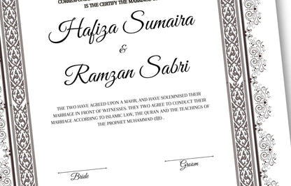 Nikkah Contract Template,Printable Nikkah Contract,Editable Nikkahnama,Muslim Wedding Certificate,Digital Download. NN122