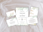 Wedding Invitation Bundle, RSVP, Thank You Card, Table Card, Menu Card, Reception Card, Details Card. WI240