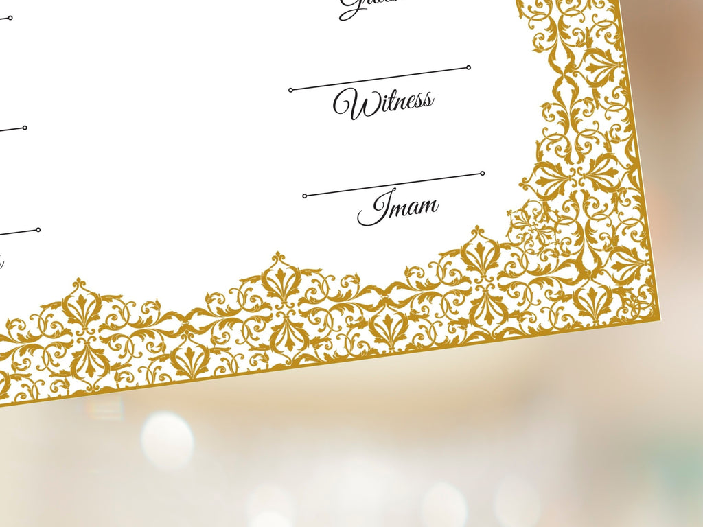 Nikkah Certificate Digital Download Personalised, A4, A3, Template, Editable, Nikkah Nama, Nikkah Contract, Muslim Contract. NN243