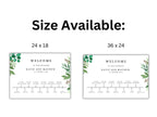 Large Wedding Welcome Timeline Sign Template, Wedding Order of the Day, Wedding Timeline Template, Digital Template. WT 32