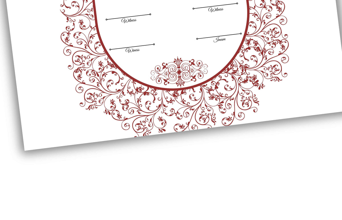 A4/A3 Nikkah Contract, Digital Printable Personalised Customised Nikkah Certificate, Digital Download, Islamic Marriage Contract. NN151