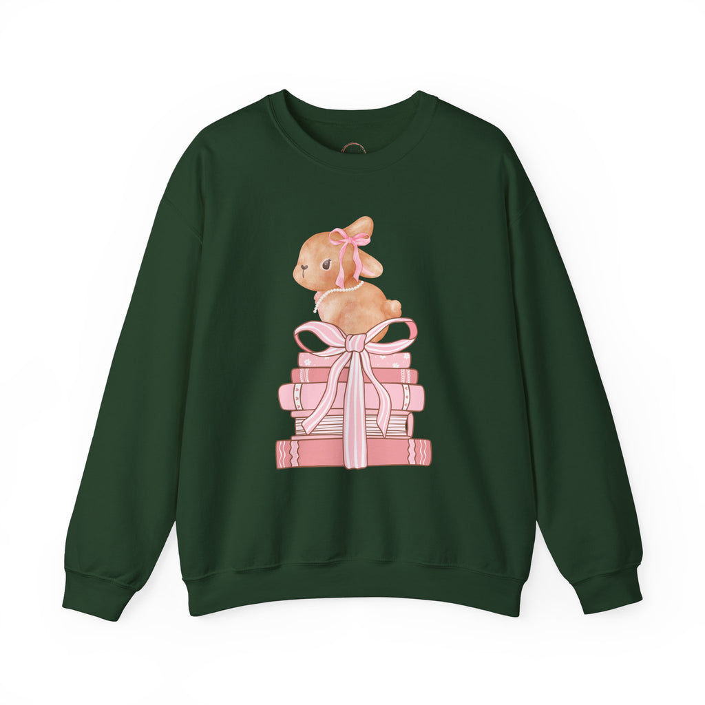 Cat on Books Unisex Sweatshirt, Reading Lover Gift