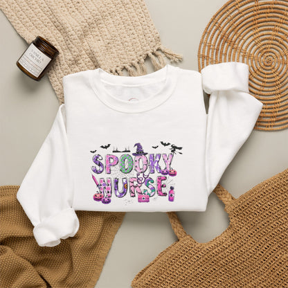 Spooky Nurse Sweatshirt – Cute Halloween Nurse Crewneck