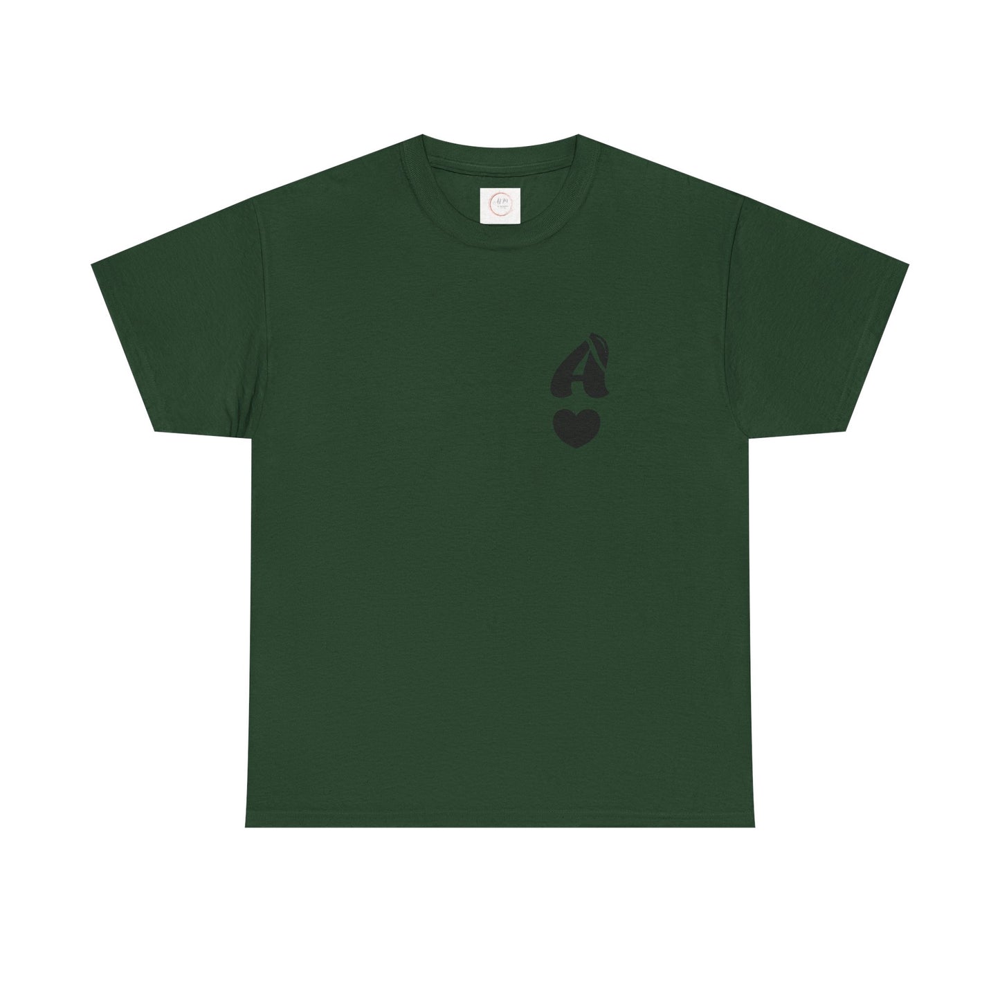 Initial Heart Tee — Minimalist 'A' Monogram T-Shirt
