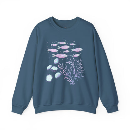 Sea Animals Vintage Unisex Crewneck Sweatshirt