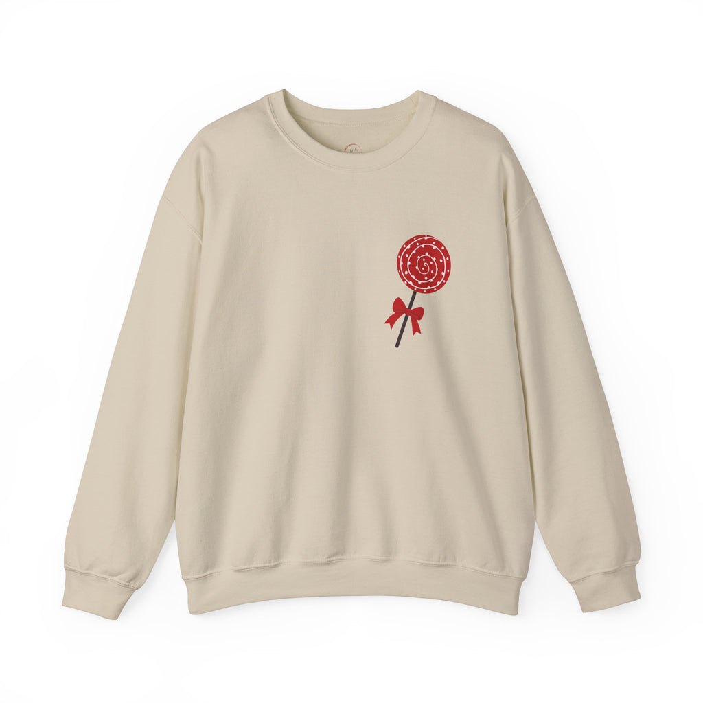Valentine's Day Sweet Candy Sweatshirt, Pink Red Cute Unisex Crewneck Jumper,