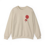 Valentine's Day Sweet Candy Sweatshirt, Pink Red Cute Unisex Crewneck Jumper,