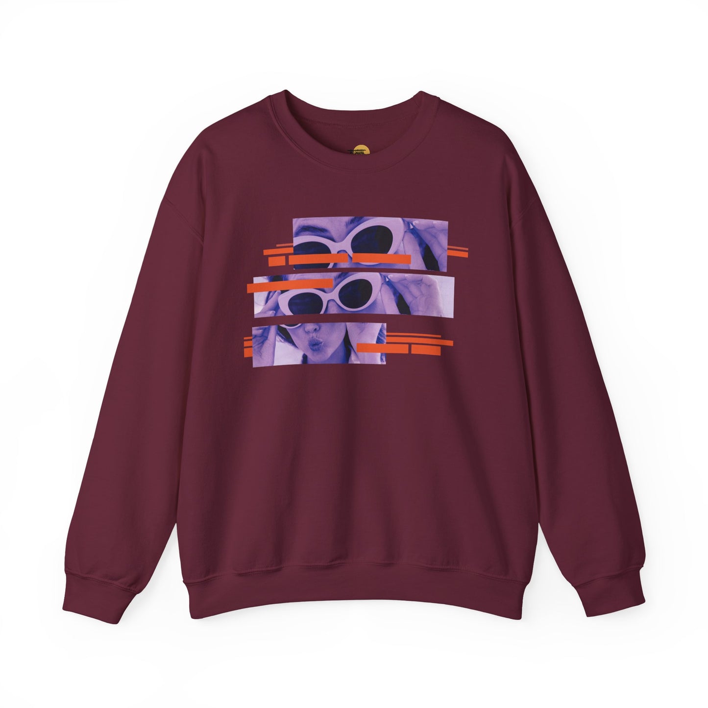 Vibrant Graphic Crewneck Sweatshirt, Retro Sweatshirt for Casual Style, Unisex Cozy Top, Ideal Gift for Friends, Artsy Streetwear
