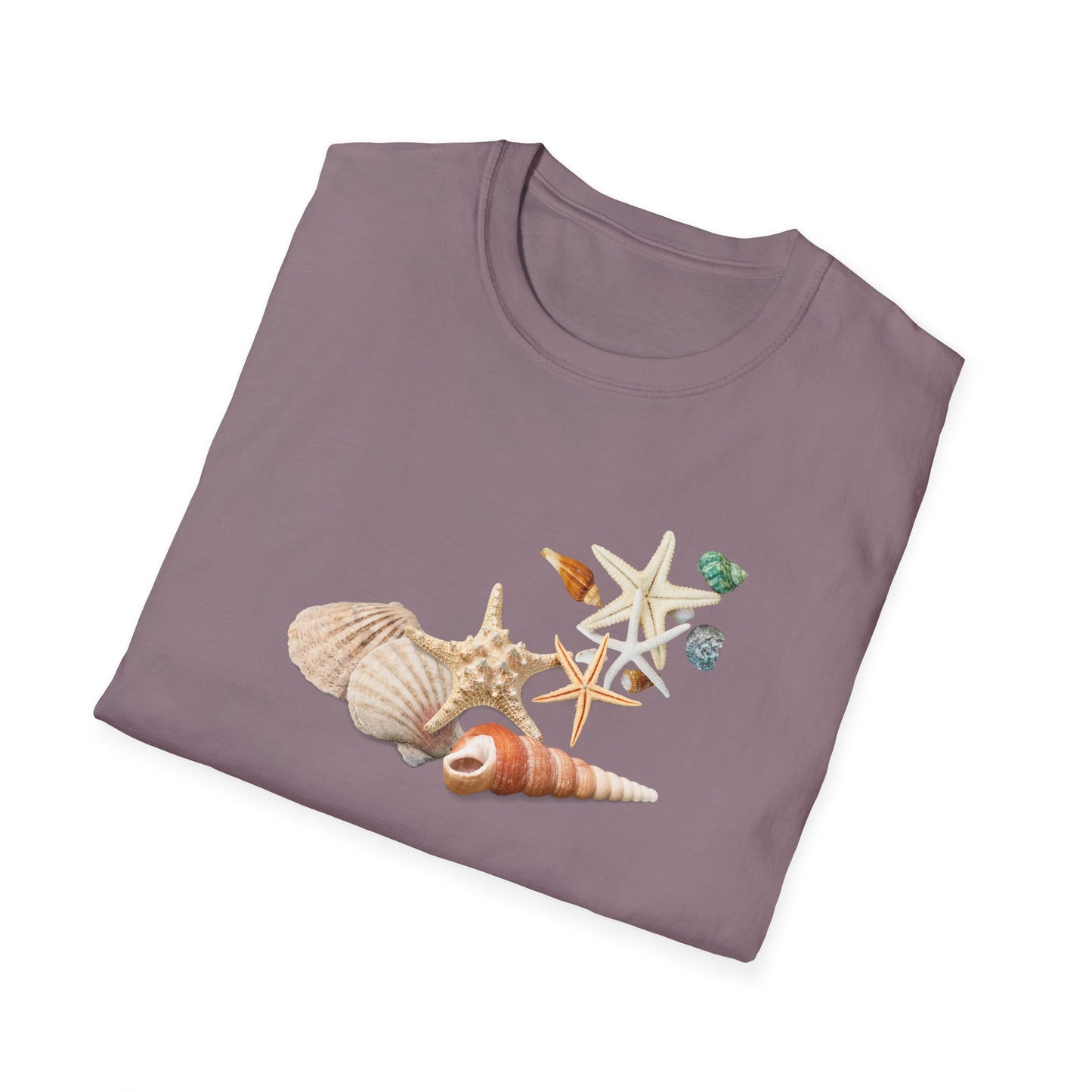 Shell Print Unisex T-Shirt | Beach-Themed Casual Summer Tee