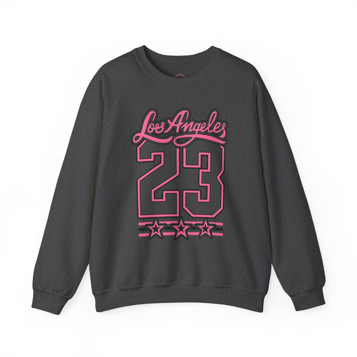 Los Angeles 23 Retro Crewneck Sweatshirt — Pink Varsity Style