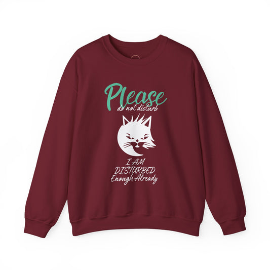 Please Do Not Disturb Cat Unisex Crewneck Sweatshirt