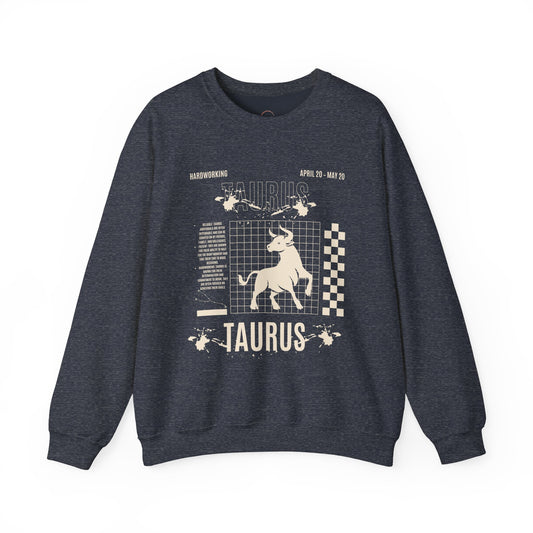 Taurus Zodiac Sweatshirt, Astrology Crewneck Jumper, Bull Constellation