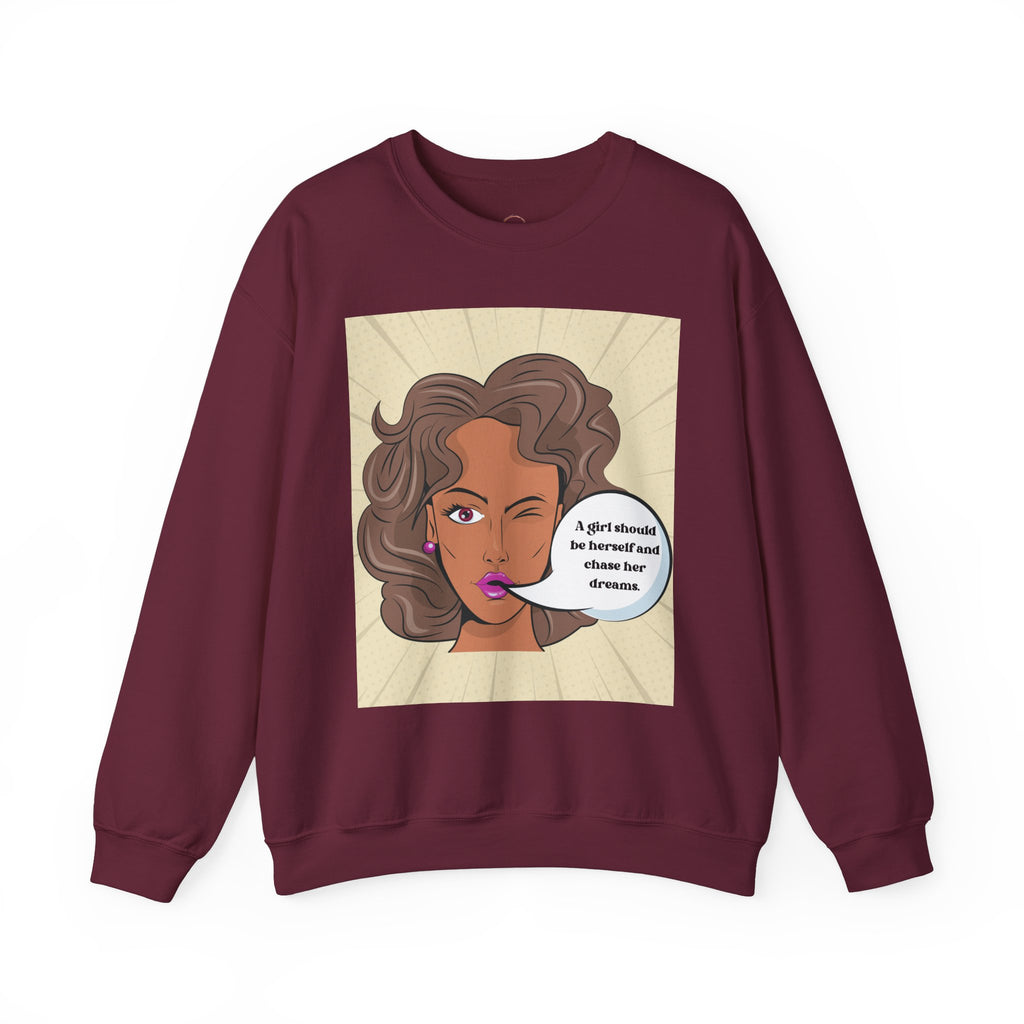 Girl Power Unisex Sweatshirt, Empowering Crewneck Jumper, Inspirational Women's