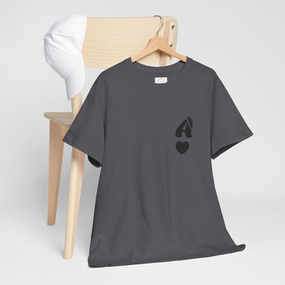 Initial Heart Tee — Minimalist 'A' Monogram T-Shirt