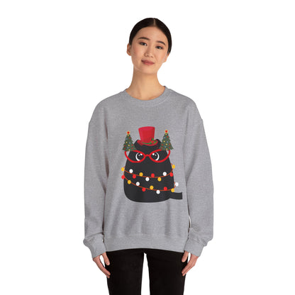 Christmas Cat Crewneck Sweatshirt