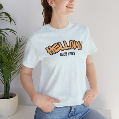 HELLOW! Good Vibes Tee | Retro Bubble Graphic T-Shirt