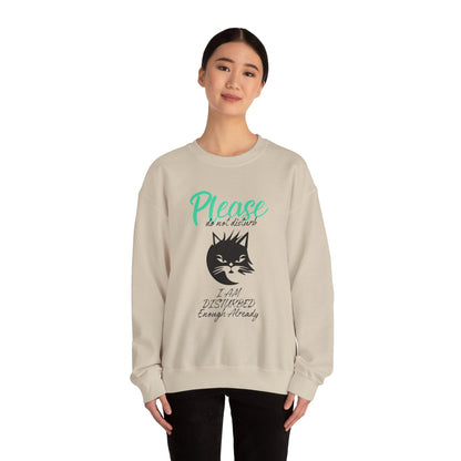 Please Do Not Disturb Cat Unisex Crewneck Sweatshirt