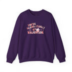 Cat Bow Valentine Unisex Sweatshirt, Claws-itively Adorable Gift, Funny Valentine's Day Jumper, Cute Kitty Lover Top, Heart Design Pullover,