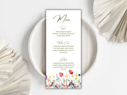 Wedding Menu Template, Thank You Card. WI197