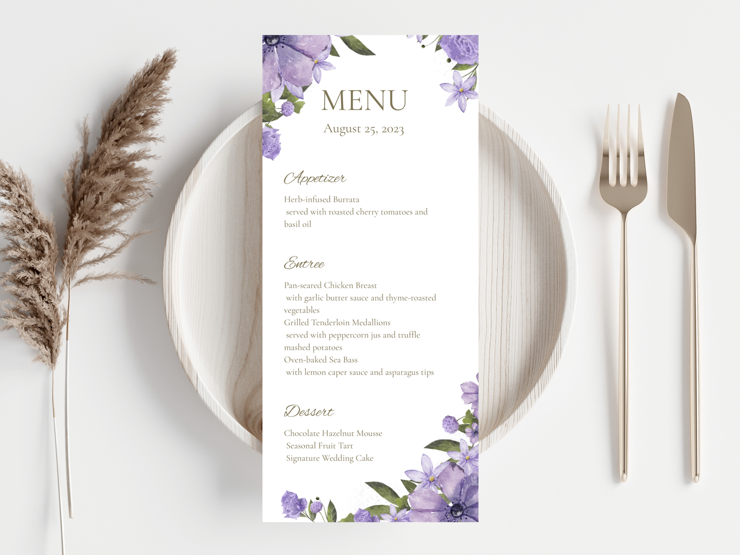 Wedding Invitation Bundle, RSVP, Thank You Card, Table Card, Menu Card, Reception Card, Details Card. WI246